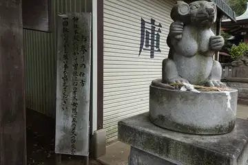 北新羽杉山神社の狛犬ならぬ狛ねずみ