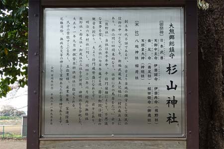 横浜市都築区・大熊杉山神社の由緒書き