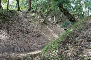 小田原古城の土塁下は大堀切