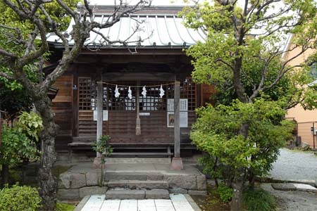 小田原市・山角天神社の拝殿