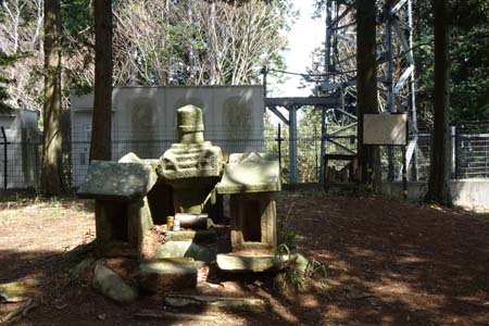 千代田アルプス・木立に囲まれた浅間山の山頂