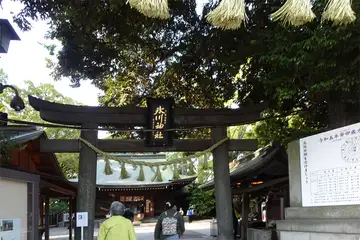 川越市・川越氷川神社の鳥居と拝殿