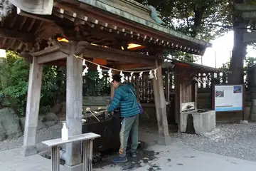 川越市・川越氷川神社の御手水場