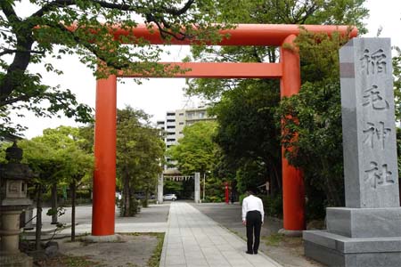 川崎市川崎区・稲毛神社の鳥居