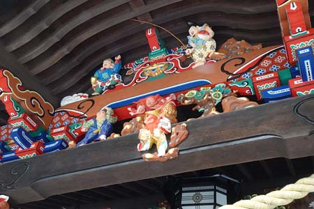 秩父市・秩父神社の拝殿の彫刻
