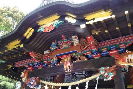 秩父市・秩父神社の拝殿の彫刻