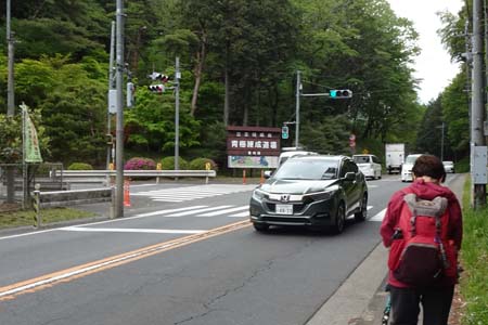 霞丘陵から塩船観音・車道が通る笹仁田峠