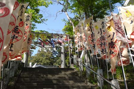 小鹿野町・小鹿神社の石段先に鳥居