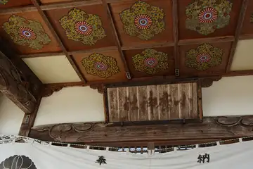 小鹿神社の天井絵と神額