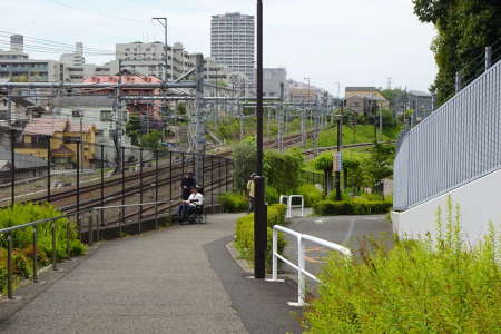 国分寺市・中央線に沿って続く散策路