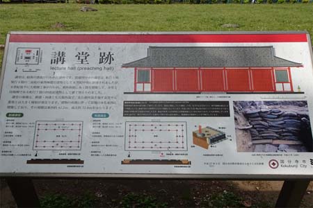 国分寺市・武蔵国分寺講堂跡の案内板
