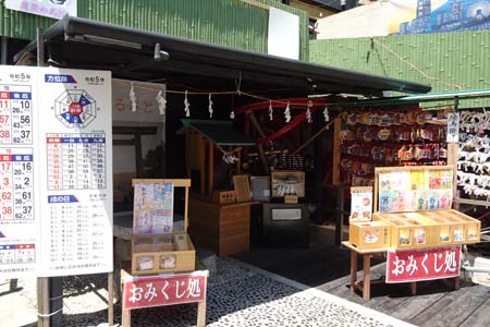 横浜市港北区・菊名神社のおみくじ所