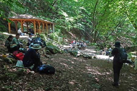 御岳山からロックガーデン・ロックガーデンの休憩所