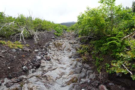 富士山お中道・溶岩流の沢を超え