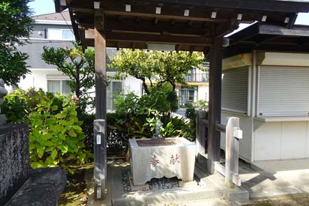 横浜市青葉区・医薬神社の御手水場