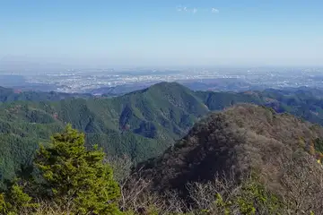 上高岩展望台から都心のビル群