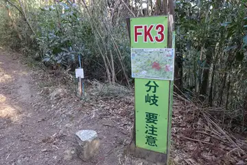 三浦アルプスのKF3の分岐
