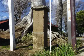 高部屋神社の鳥居わきに古い供養塔