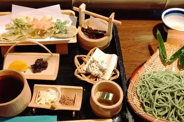 竹寺の竹そば御膳