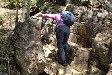 見晴らしの丘コースの小さな岩場