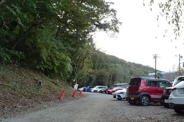 相模湖病院の駐車場