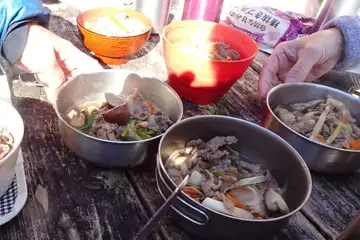 長尾平で芋煮