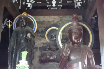 寛永寺開山堂の阿弥陀如来、虚空蔵菩薩、地蔵菩薩