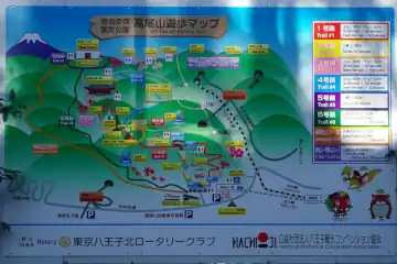 高尾山の遊歩マップ