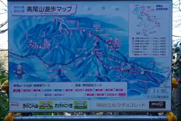高尾山の遊歩マップ