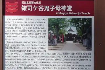 雑司ヶ谷鬼子母神の案内板