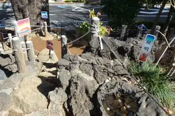 鳩森八幡神社の富士塚山頂に銀明水