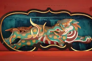 金王八幡宮の拝殿に神獣