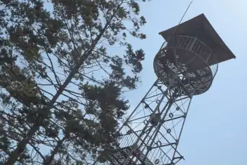 高倉稲荷神社の境内に火の見やぐら
