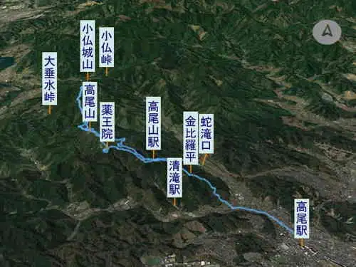 古参詣道から高尾山・登山コース