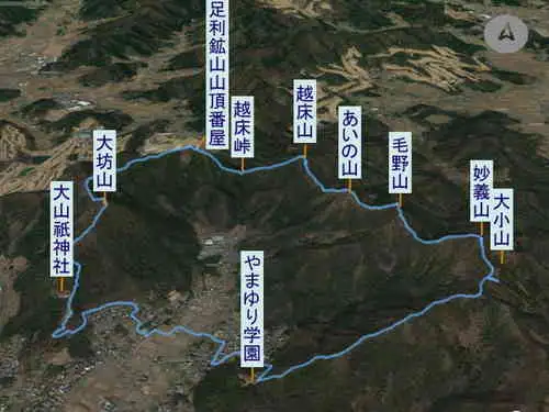 大坊山から大小山・登山コース