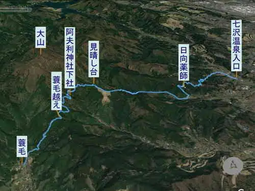 蓑毛から日向薬師・登山コース