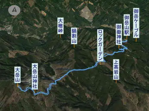 御岳山から大岳山・登山コース
