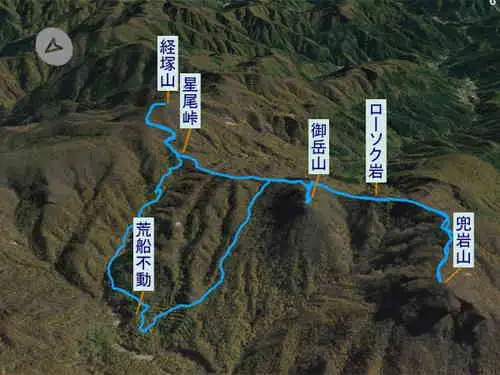 御岳山から兜岩山・登山コース
