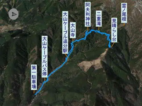 大山お汁粉山行・登山コース