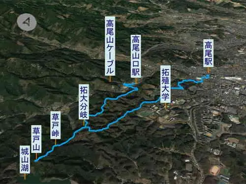 東高尾山稜から草戸山・登山コース