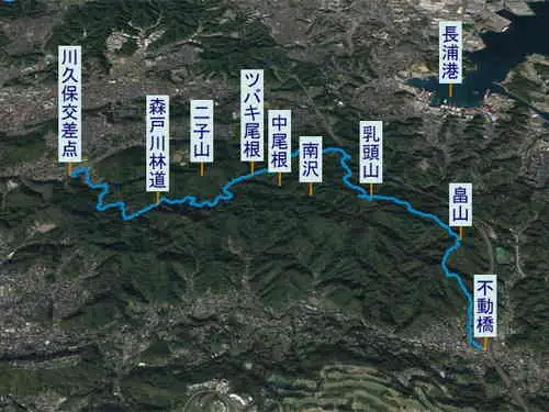 三浦アルプスツバキ尾根・登山コース