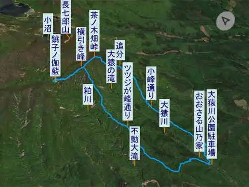 銚子の伽藍・登山コース