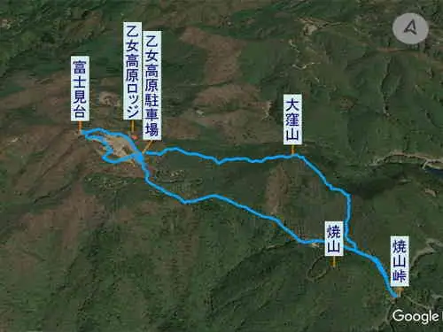 乙女高原・登山コース