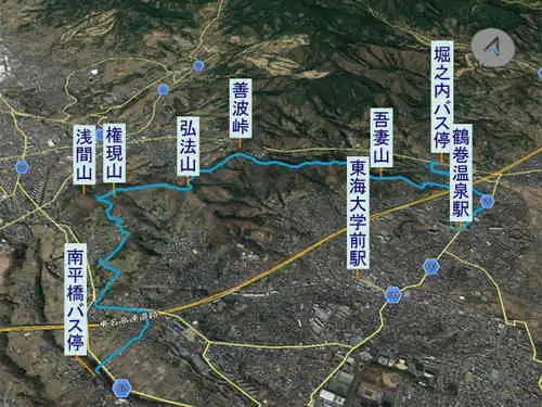 弘法薬師と桜のみち・登山コース