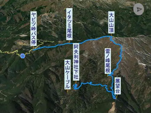 大山から下社初詣・登山コース