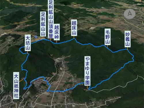 大坊山から大小山・登山コース