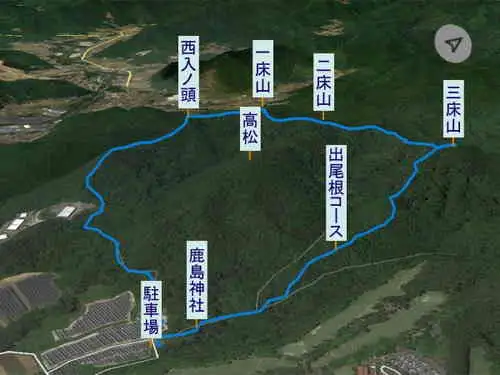 三床山・登山コース