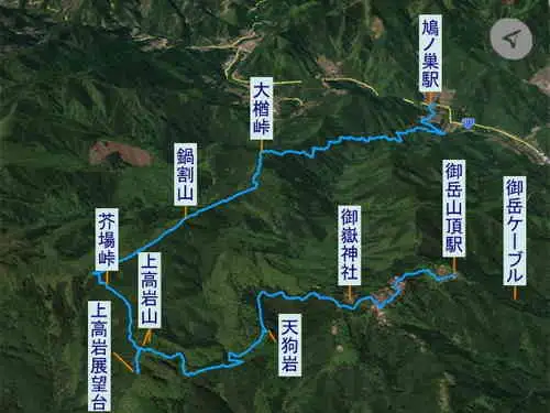 上高岩、鍋割山・登山コース