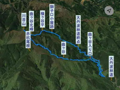 曲ヶ谷から川苔山・登山コース