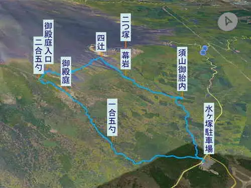 水ヶ塚から御殿庭・登山コース